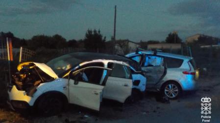 Estado en el que quedaron los vehículos tras el accidente
