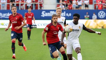 Imagen del partido Osasuna-Valencia de la jornada 4 de la LigaSantander.