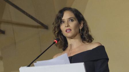 Isabel Díaz Ayuso, tras recibir el premio Llama de la Libertad