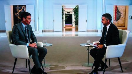 Pedro Sánchez, en su entrevista de este lunes en RTVE