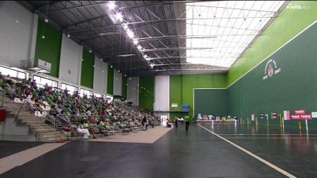 Panorama que ofrecía el frontón Jostaldi de Hondarribia el pasado domingo en la semifinal