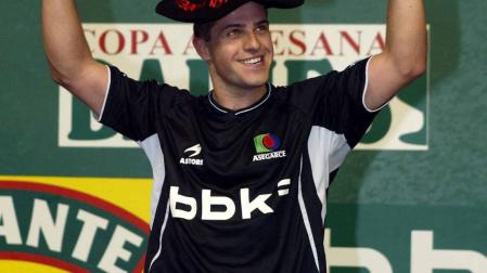Txapela de Aimar Olaizola en el Manomanista de 2005.