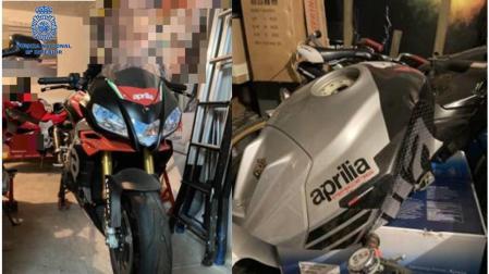 Motocicleta intervenida al detenido, cuya sustración había denunciado en falso