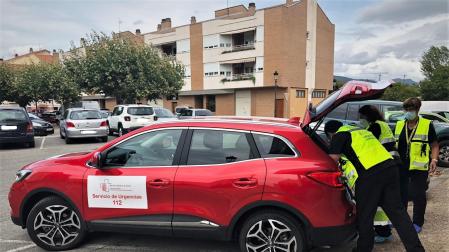 Un vehículo de Urgencias del Servicio Navarro de Salud