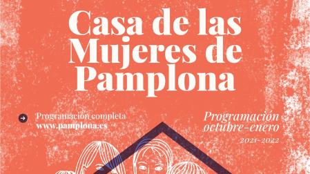 Cartel con los cursos de la Casa de las Mujeres de Pamplona