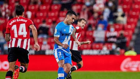 Radamel Falcao en el duelo entre Athletic y Rayo Vallecano