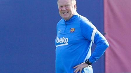 El entrenador del F.C. Barcelona, Ronald Koeman