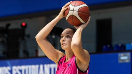 Irati Etxarri durante el partido del sábado frente al Movistar Estudiantes