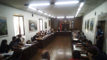 Imagen de la sesión de ayer por la tarde de la Junta General del valle de Baztan