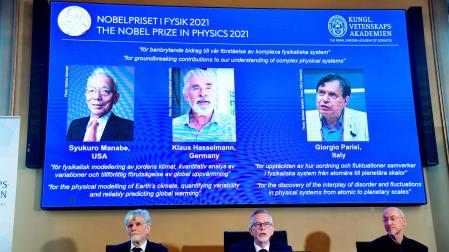 Anuncio del Premio Nobel de Física para Syukuro Manabe, Klaus Hasselmann y Giorgio Parisi