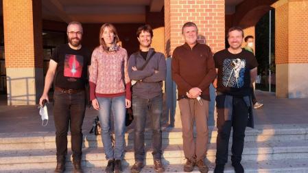 Los participantes navarros en la observación: Juanjo Iturregui, Birginia Hernandorena, Iñaki Ordóñez, Josep M. Bosch y Roberto García
