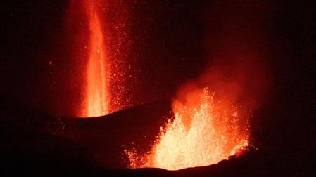 La erupción, esta madrugada
