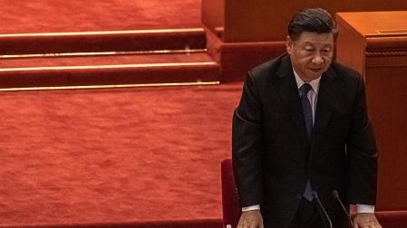 El presidente chino Xi Jinping participa durante la conmemoración del 100 aniversario de la Revolución Xinhai