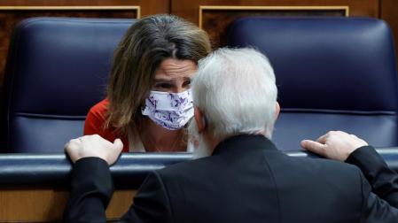 La ministra Teresa Ribera, este jueves en el Congreso