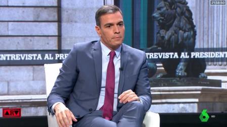 Pedro Sánchez, en un momento de su entrevista en La Sexta