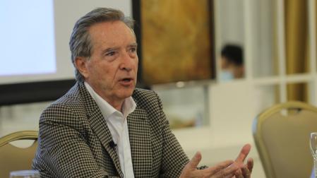 El periodista Iñaki Gabilondo, reconocido con un Ondas especial, en una reciente visita a Pamplona