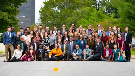 Miembros del coro Missouri State University que participan en el Ciclo Coral Internacional y ofrecerán conciertos en Los Arcos, Tafalla y Estella