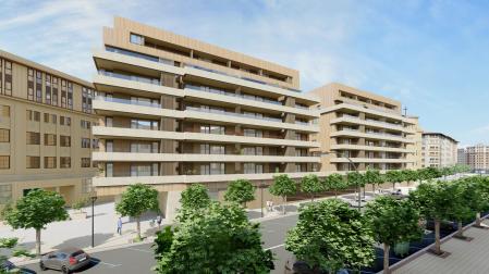 Imagen virtual de los dos edificios de nueva planta que se construirán en el II Ensanche.