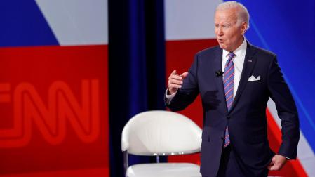Jose Biden, en un evento de la cadena estadounidense CNN