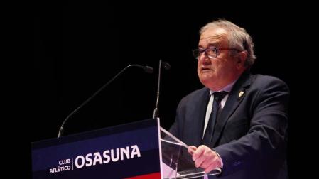 Luis Sabalza, durante la asamblea de este sábado