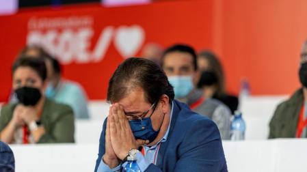 Guillermo Fernández Vara, este sábado durante el 13º Congreso regional de los socialistas extremeños