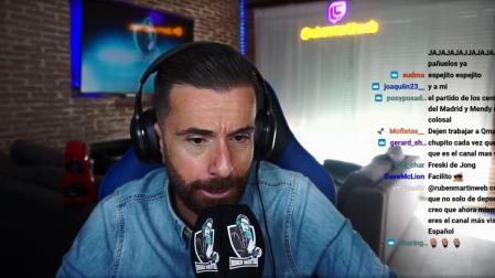 El periodista Rubén Martín en su canal de Twitch