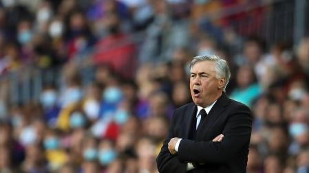 Carlo Ancelotti, en el Barcelona-Real Madrid de este domingo