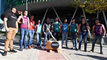 Parte de los aizkolaris que tomarán parte en el trofeo individual sherpa, que tendrá su final el 18-N