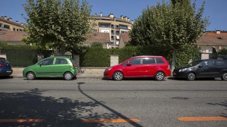 Zona naranja en el límite entre Ansoáin y Pamplona