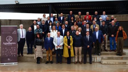 Imagen de los asistentes al I Foro Aguilares, celebrado ayer en el Centro de Información de Bardenas Reales