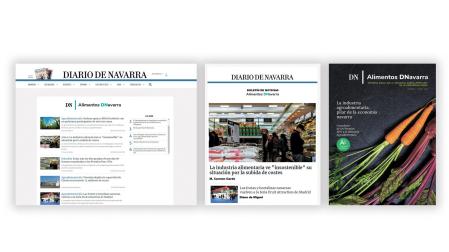 Portada de DN Alimenta, boletín y publicación de Alimentos DNavarra