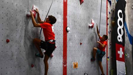 Fotos del Campeonato de España de escalada y para escalada celebrado en el Rocópolis de Berrioplano.