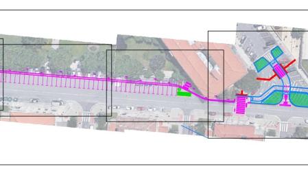 Plano del carril bici del barrio de la Chantrea