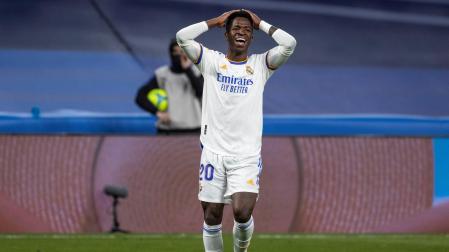 Vinicius durante el duelo frente al Rayo Vallecano