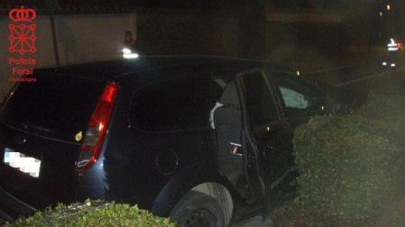 Coche accidentado en Ororbia