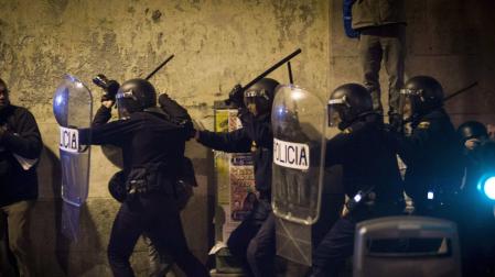 La Policía carga contra algunos manifestantes, en una imagen de archivo