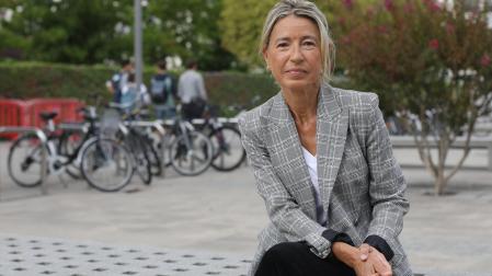 La madrileña María Calvo, en la Universidad de Navarra, donde impartió una conferencia