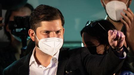 El candidato por el Frente Amplio, Gabriel Boric