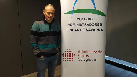 Peio Mendía, presidente del Colegio de Administradores de Fincas de Navarra