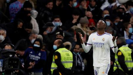 Imagen del jugador del Real Madrid Vinícius en un momento del partido