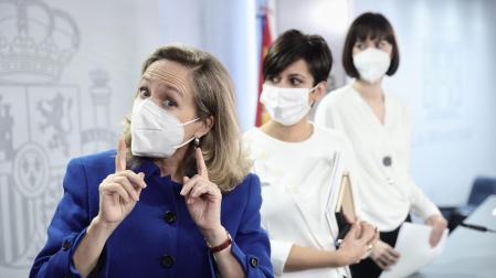 Nadia Calviño, en rueda de prensa
