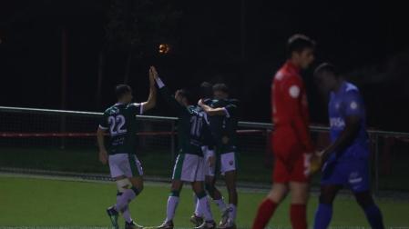 Celebración del gol de Burusco