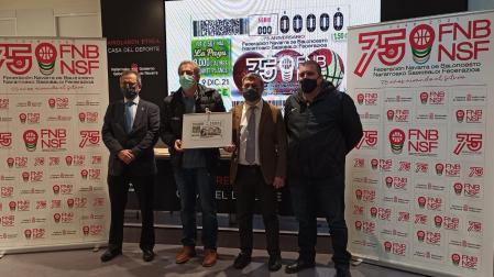 El cupón de la ONCE celebra el 75 aniversario de la Federación Navarra de Baloncesto
