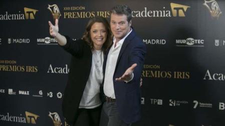 María Casado y Jota Abril, que ejerció de maestro de ceremonias