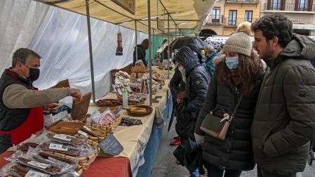 Visitantes en las ferias de San Andrés de Estella el sábado 4 de diciembre