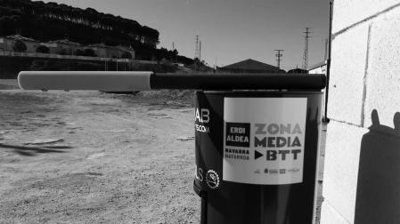 Imagen de uno de los postes instalados en Tafalla