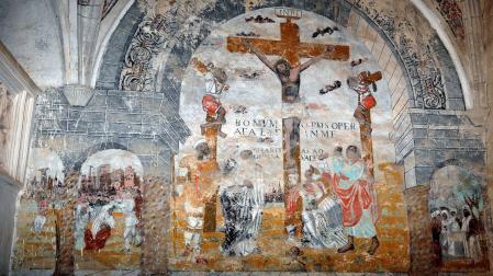 Zúñiga. Ermita de Nuestra Señora de Arquijas. Arco de triunfo fingido con un Calvario, c. 1568.