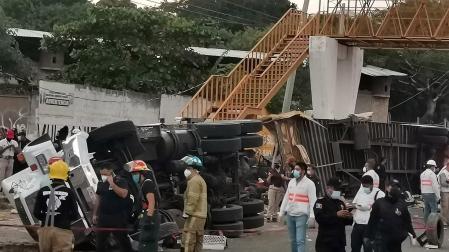 Trabajos de rescate en la zona del accidente