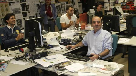 Jesús Riño, en la redacción de Diario de Navarra