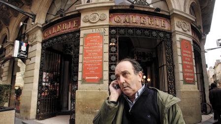 Jesús Riaño, en acción, en las calles de Burdeos antes del partido que Osasuna jugó en la UEFA de 2007.